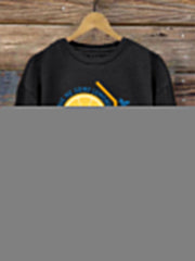 Women's Jesus Lemonade Print Casual Sweatshirt