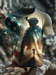 Men's Veterans Day Print short sleeves t-shirt