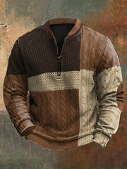 Men's Vintage Western Printed Casual Sweatshirt