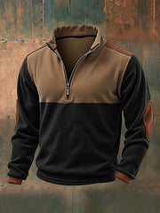 Men's Vintage Western Zip Sweatshirt