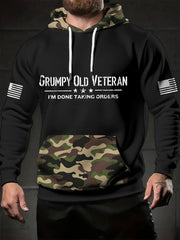 Men's Veteran Printed Hoodie