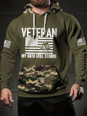 Men's Veteran Printed Hoodie