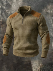 Men's Retro Zipper Long Sleeve Hoodie