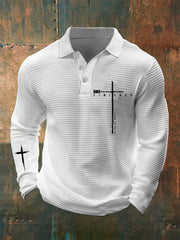 Men's It Is Finished Waffle Print Casual Top
