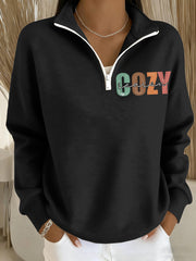 Women's Cozy Season Printed Casual Long Sleeve Sweatshirt
