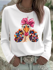 Women's Thanks giving day turkey  Printed Tops