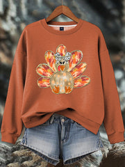 Women's Thanksgiving Print Sweatshirt
