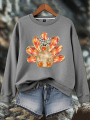 Women's Thanksgiving Print Sweatshirt