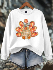 Women's Thanksgiving Print Sweatshirt