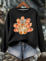 Women's Thanksgiving Print Sweatshirt