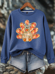 Women's Thanksgiving Print Sweatshirt