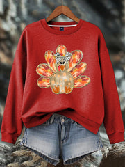 Women's Thanksgiving Print Sweatshirt