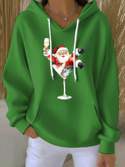 Women's   Santa Claus  Printed Hoodie