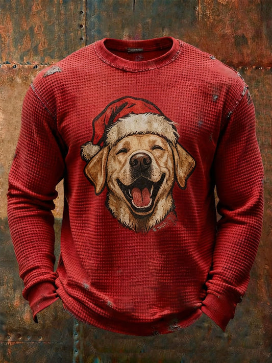 Men's Christmas Labrador Long-Sleeve Shirts