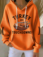 Women's Turkey And Touchdowns Hoodie