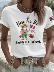 Women's Here For The Benito Bowl Iron On Short Sleeve T-Shirt