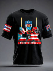 Unisex Bunny Football Music Lover Printed T-shirt