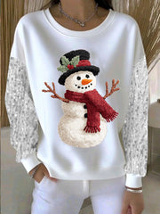 Women's Christmas Snowman Regular Sweatshirt