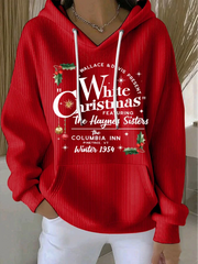 Women's White Christmas Print Sweatshirt