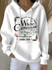 Women's White Christmas Print Sweatshirt