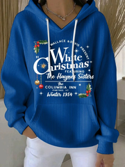 Women's White Christmas Print Sweatshirt