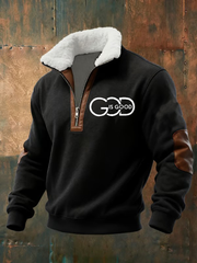 Men's Vintage Faith Print Casual Sweatshirt
