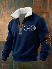 Men's Vintage Faith Print Casual Sweatshirt