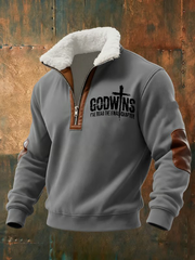 Men's Vintage Faith Print Casual Sweatshirt