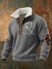 Men's Vintage Faith Print Casual Sweatshirt