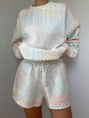 Women's floral patchwork loose sweatshirts