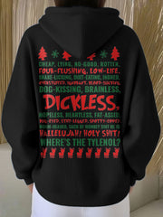 Women's Funny Christmas Printed Hoodie