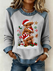 Women's Highland Cow Print Top