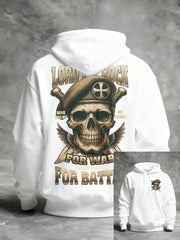 Men's Blessed Be The Lord My Rock Who Trains My Hands For War Printed Casual Hoodie