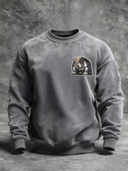 Men's Once A Marine By Duty Forever A Warrior Of Christ By Faith Printed Casual Sweatshirt