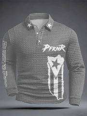 Men's Puerto Rico Art Printed Casual Tops