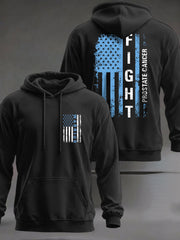 Men's Prostate Cancer Awareness Printed Casual Hoodie