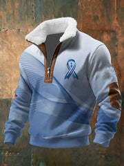 Men's Prostate Cancer Awareness Printed Casual Top