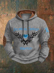 Men's Prostate Cancer Awareness Print Casual Hoodie