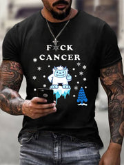 Men's Prostate Cancer Awareness Print Casual T-Shirt