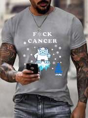 Men's Prostate Cancer Awareness Print Casual T-Shirt