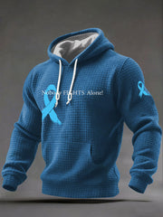 Men's Prostate Cancer Awareness Printed Casual Hoodie