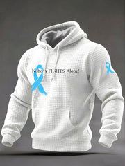 Men's Prostate Cancer Awareness Printed Casual Hoodie
