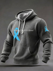 Men's Prostate Cancer Awareness Printed Casual Hoodie