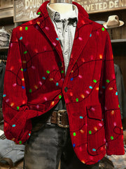 Men's Christmas Art Printed Jacket