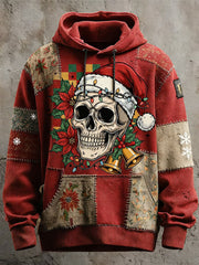 Men's Retro Christmas Skull Hoodie