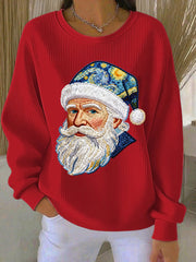 Women's Santa Claus Print Casual Sweatshirt