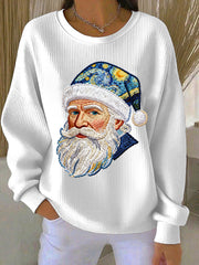 Women's Santa Claus Print Casual Sweatshirt