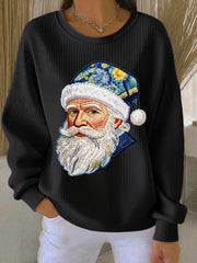 Women's Santa Claus Print Casual Sweatshirt