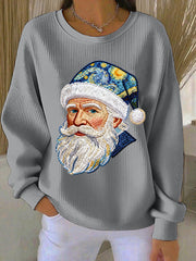 Women's Santa Claus Print Casual Sweatshirt