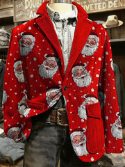 Men's Christmas Art Printed Jacket